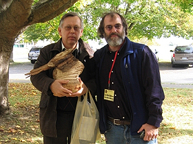 Dr. Ivan Jakopovich with mushroom grower Paul Stamets