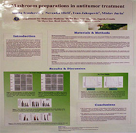 medicinal mushrooms and cancer - poster Myko San and Rudjer Boskovic Institute